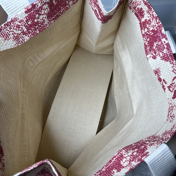 CHRISTIAN DIOR Beauty Straw Dioriviera Tote Pink NWOT - Picture 9 of 15